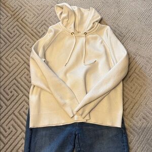 Moth Ivory Knit top with hoodie
